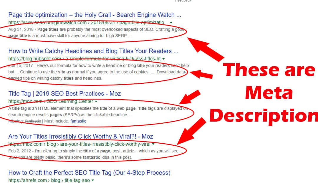Meta Description Tags Still Important For SEO In 2019