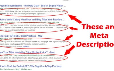 On Page SEO Basics: Descriptions